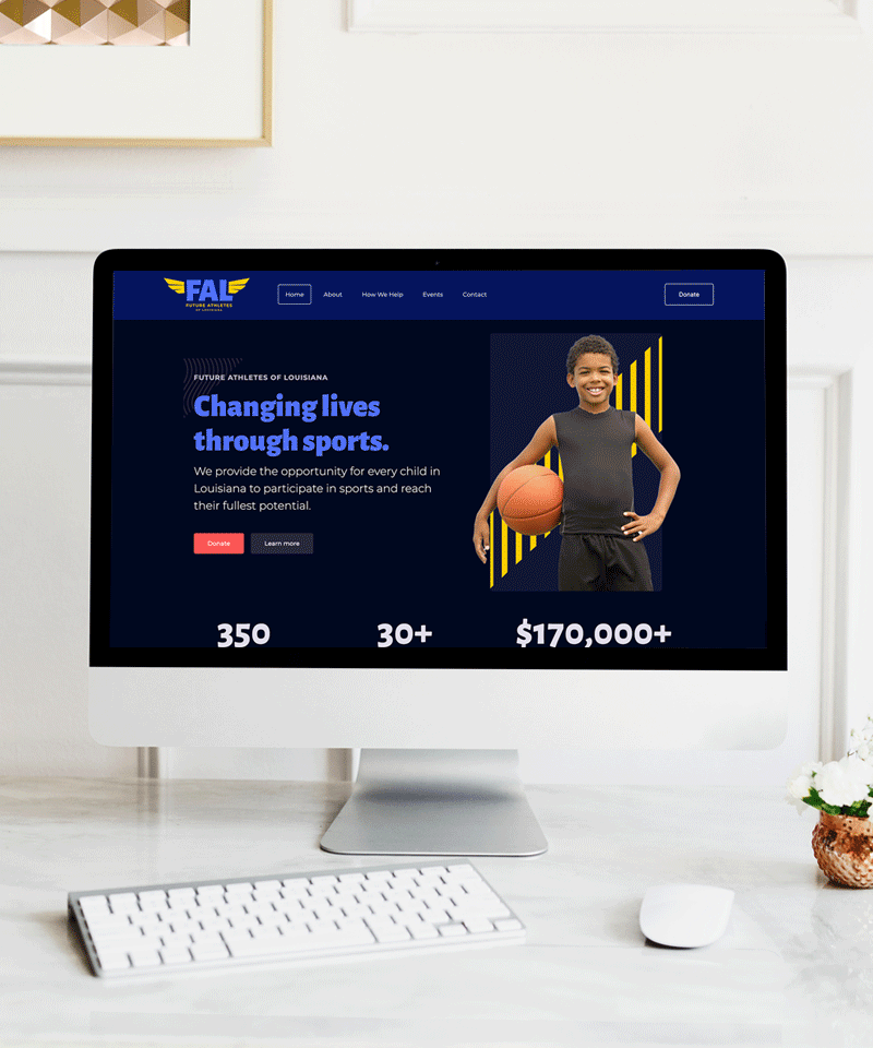 Future Athletes of LA Website Design