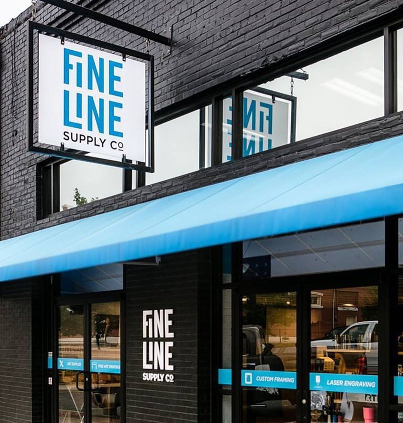 Fine Line Supply Co storefront signage
